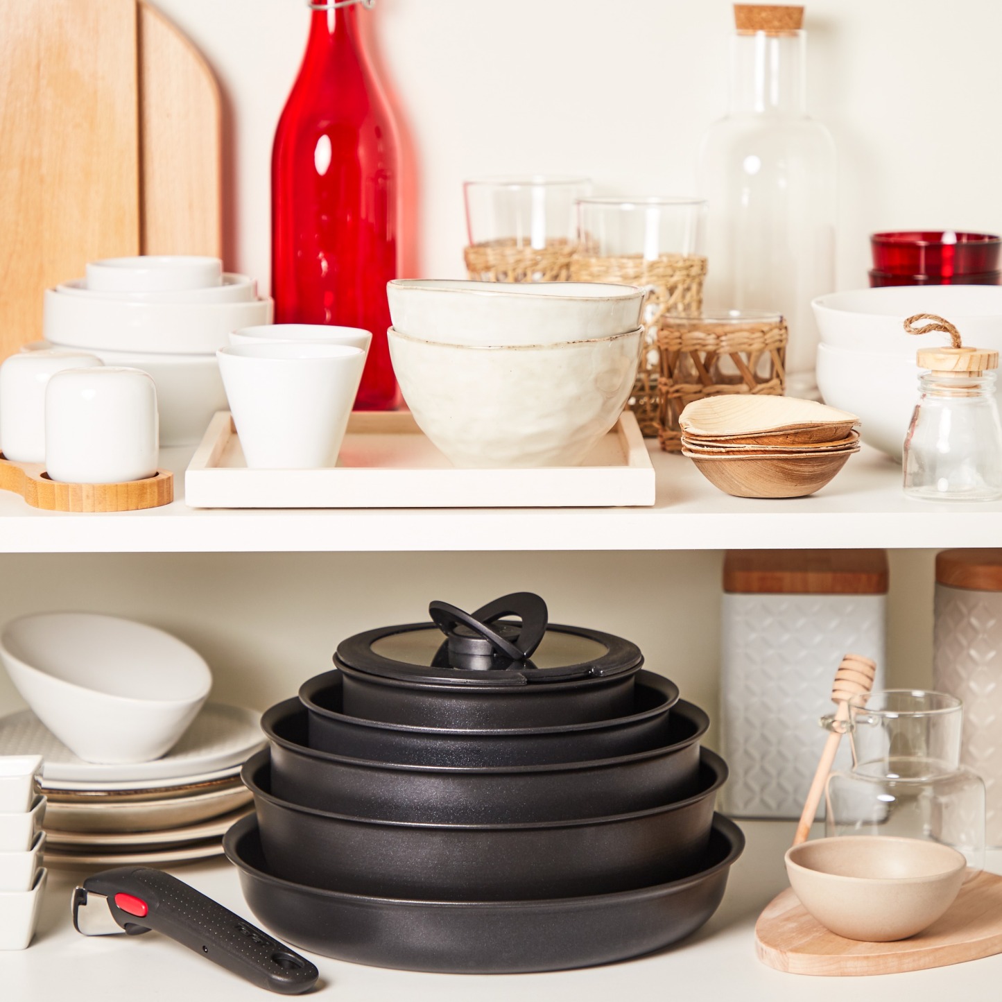 Tethtfal Ingenio Eco Resist Batterie de cuisine 13 pièces, Empilable