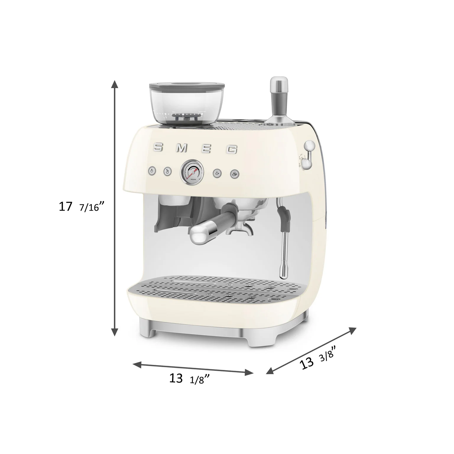 SMthtEG Retro-Style Manual Coffee Machine with grinder