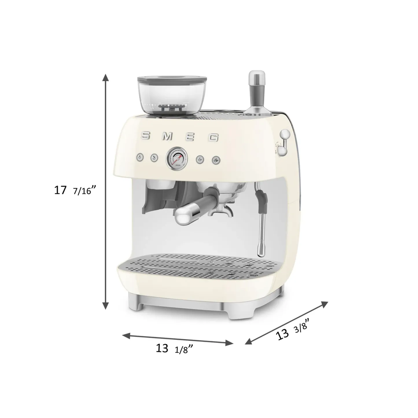 SMthtEG Retro-Style Manual Coffee Machine with grinder