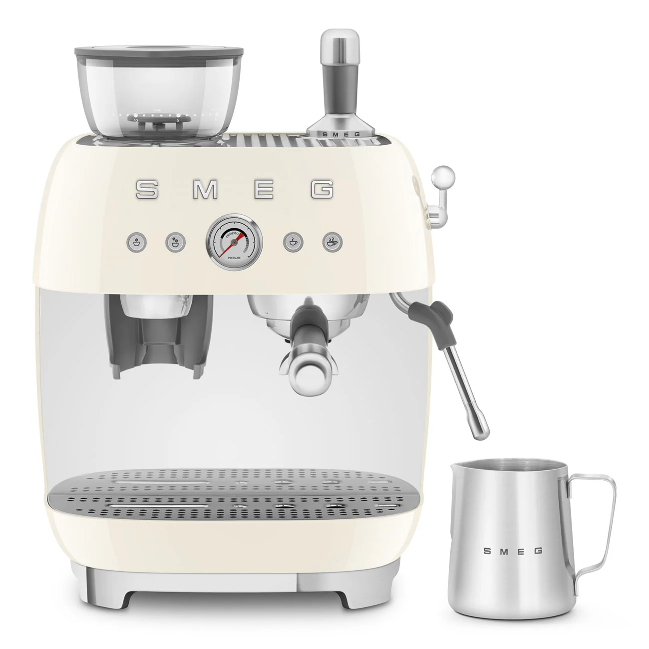 SMthtEG Retro-Style Manual Coffee Machine with grinder