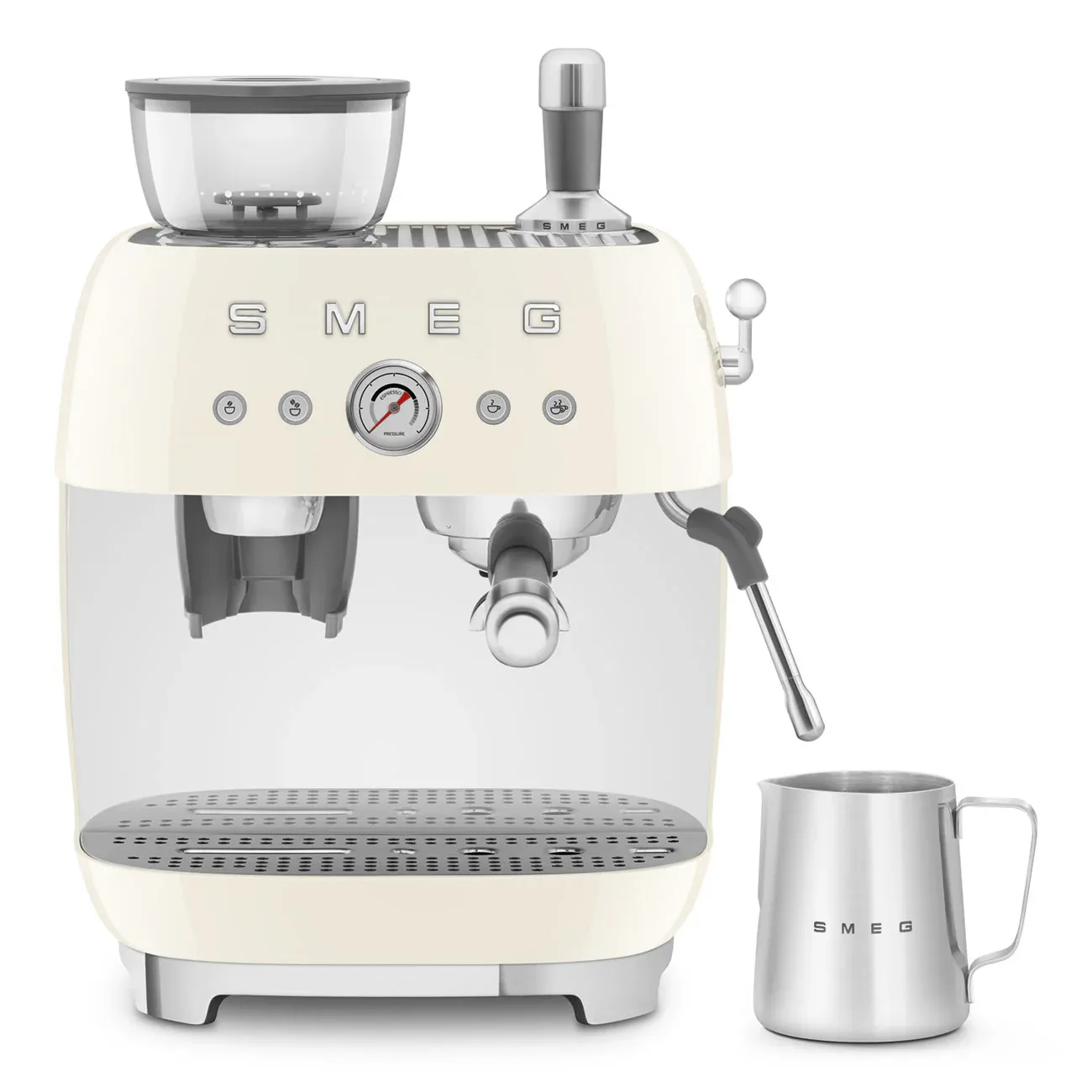 SMthtEG Retro-Style Manual Coffee Machine with grinder