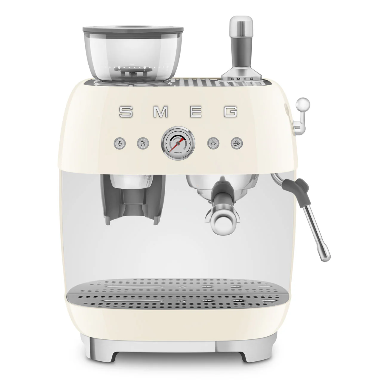 SMthtEG Retro-Style Manual Coffee Machine with grinder