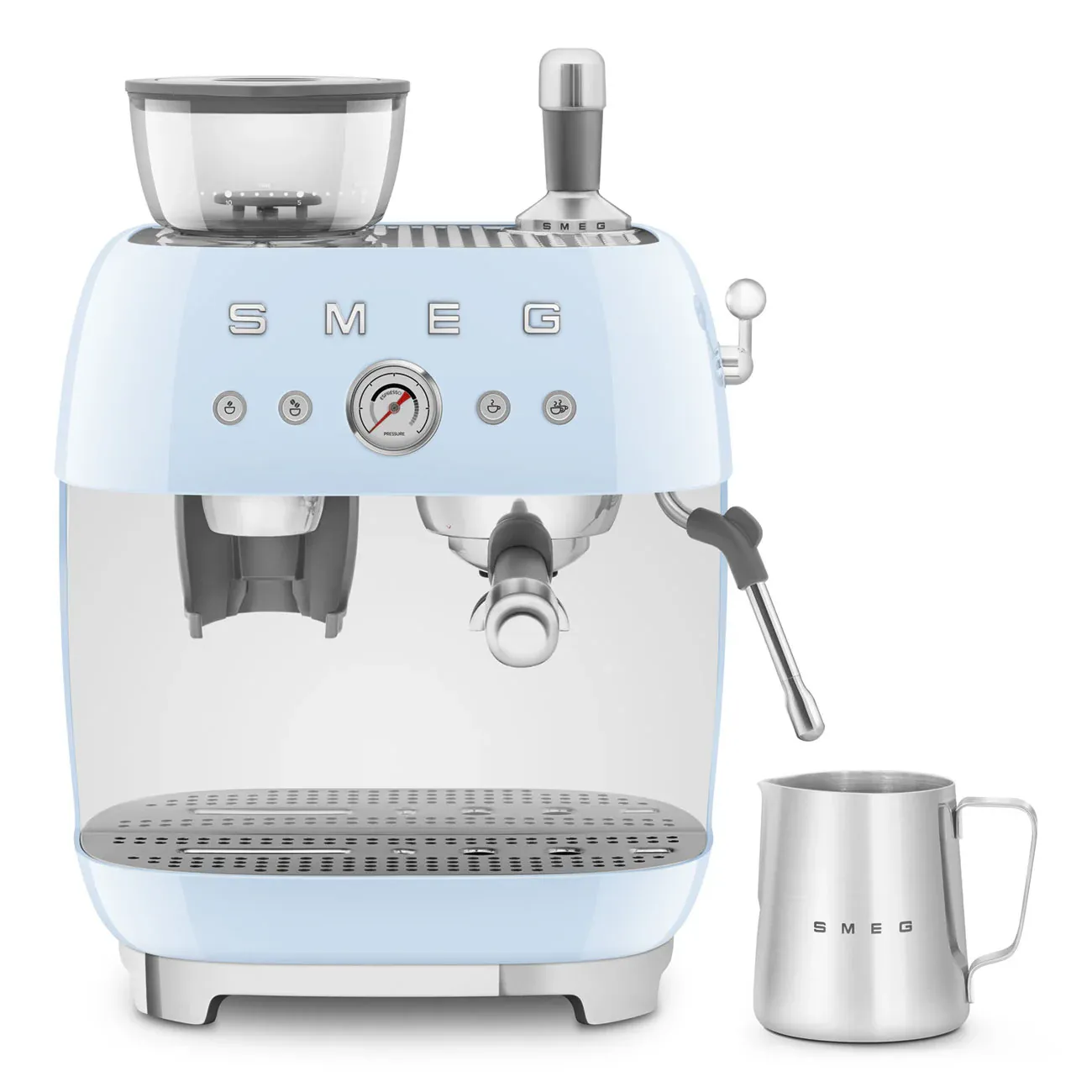 SMthtEG Retro-Style Manual Coffee Machine with grinder