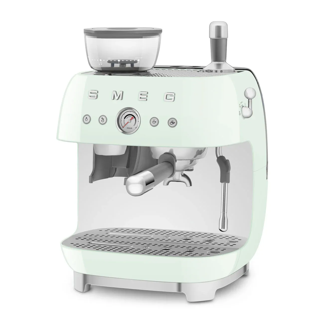 SMthtEG Retro-Style Manual Coffee Machine with grinder