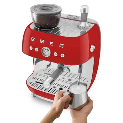 SMthtEG Retro-Style Manual Coffee Machine with grinder