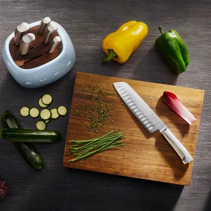 SMthtEG Retro-Style 6-Piece Knife Block Set