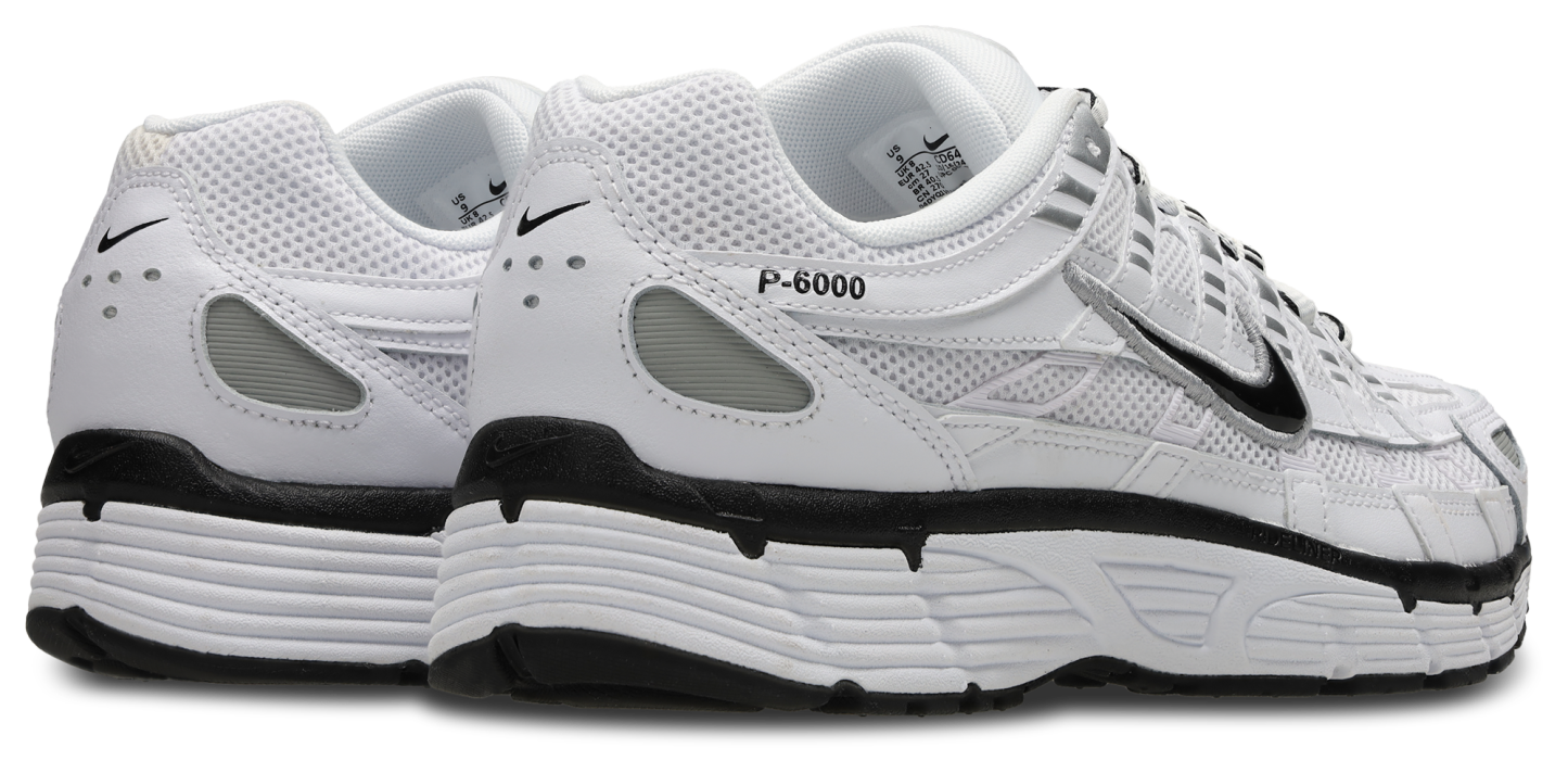Nike P-6000 - Homme Chaussures – White-Black-Metallic Silver