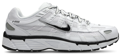 Nike P-6000 - Homme Chaussures – White-Black-Metallic Silver