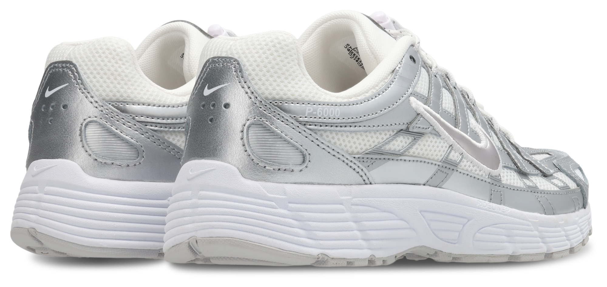 Nike P-6000 - Primaire-College Chaussures – White-Vast Grey-Mtlc Silver