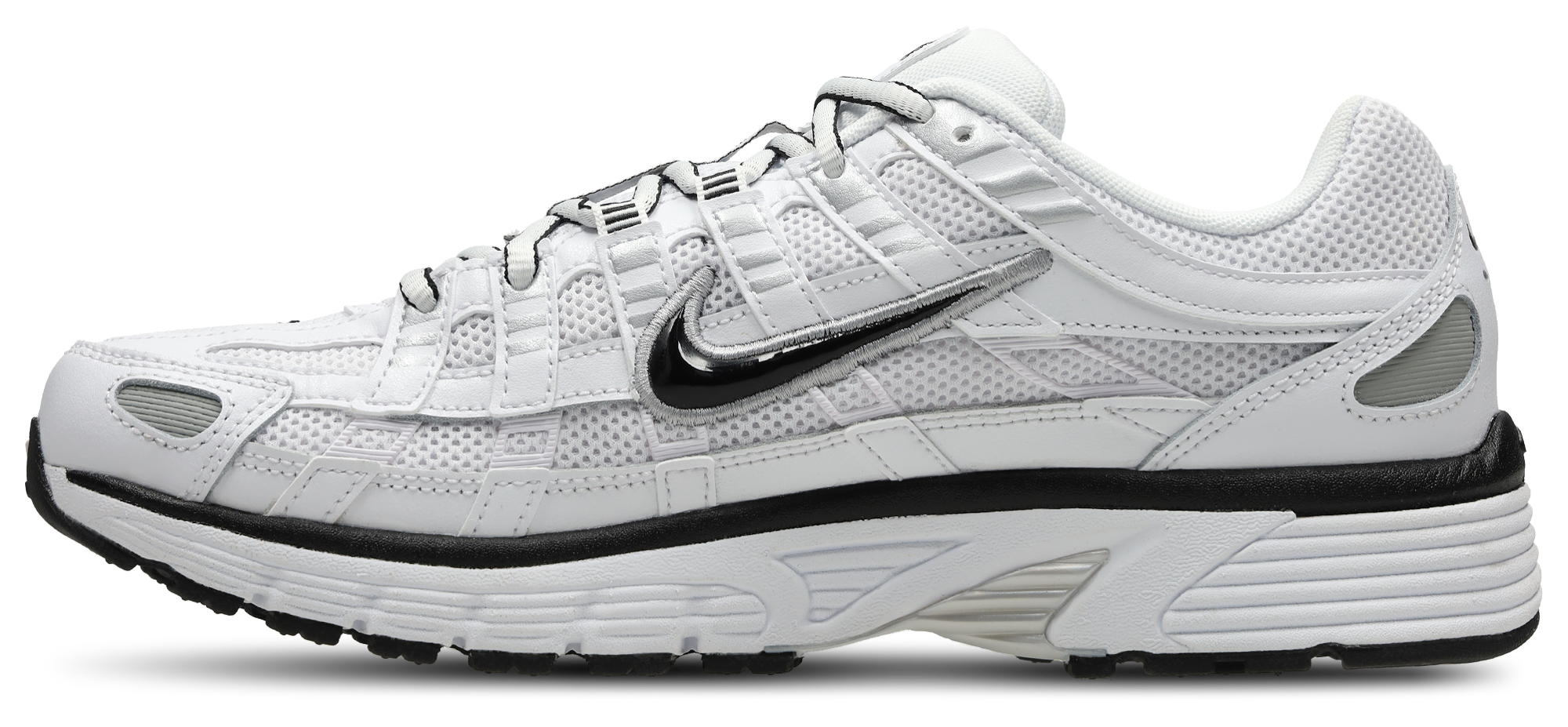Nike P-6000 - Homme Chaussures – White-Black-Metallic Silver