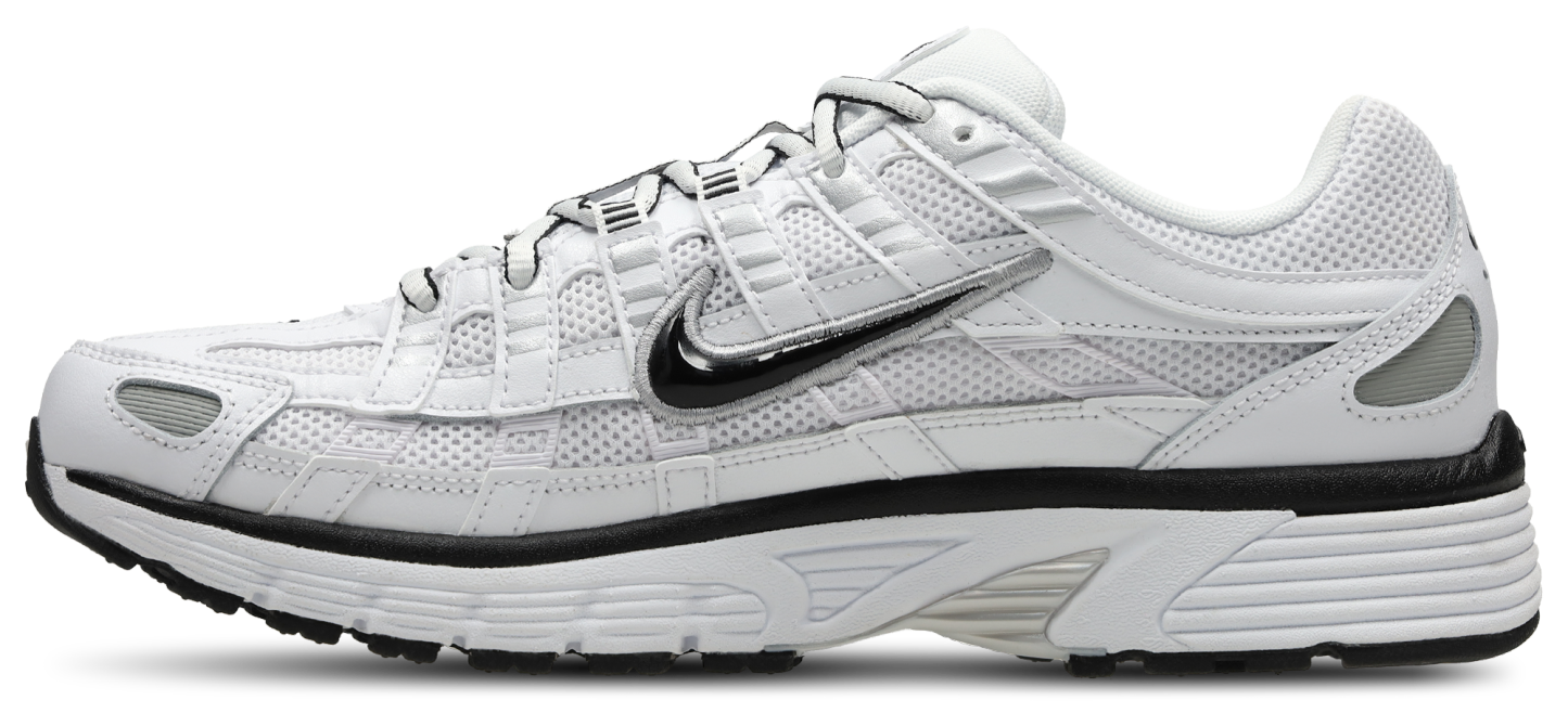 Nike P-6000 - Homme Chaussures – White-Black-Metallic Silver