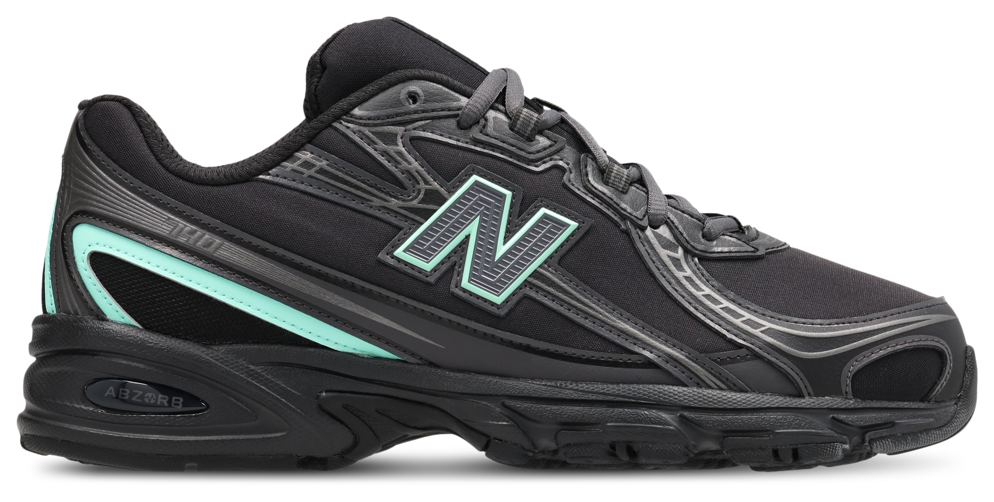 New Balance 740 - Homme Chaussures – Black-Bright Mint