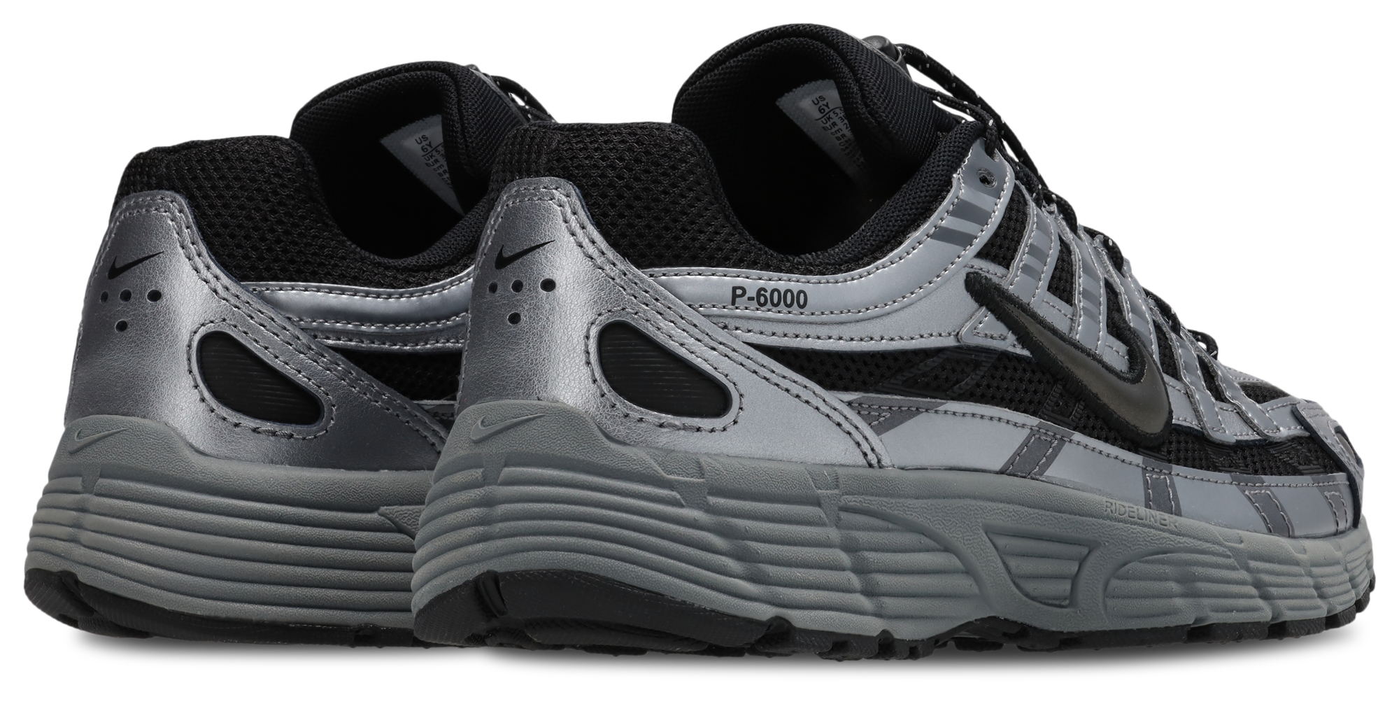 Nike P-6000 - Primaire-College Chaussures – Black-Smoke Grey-Mtlc Cool Gre