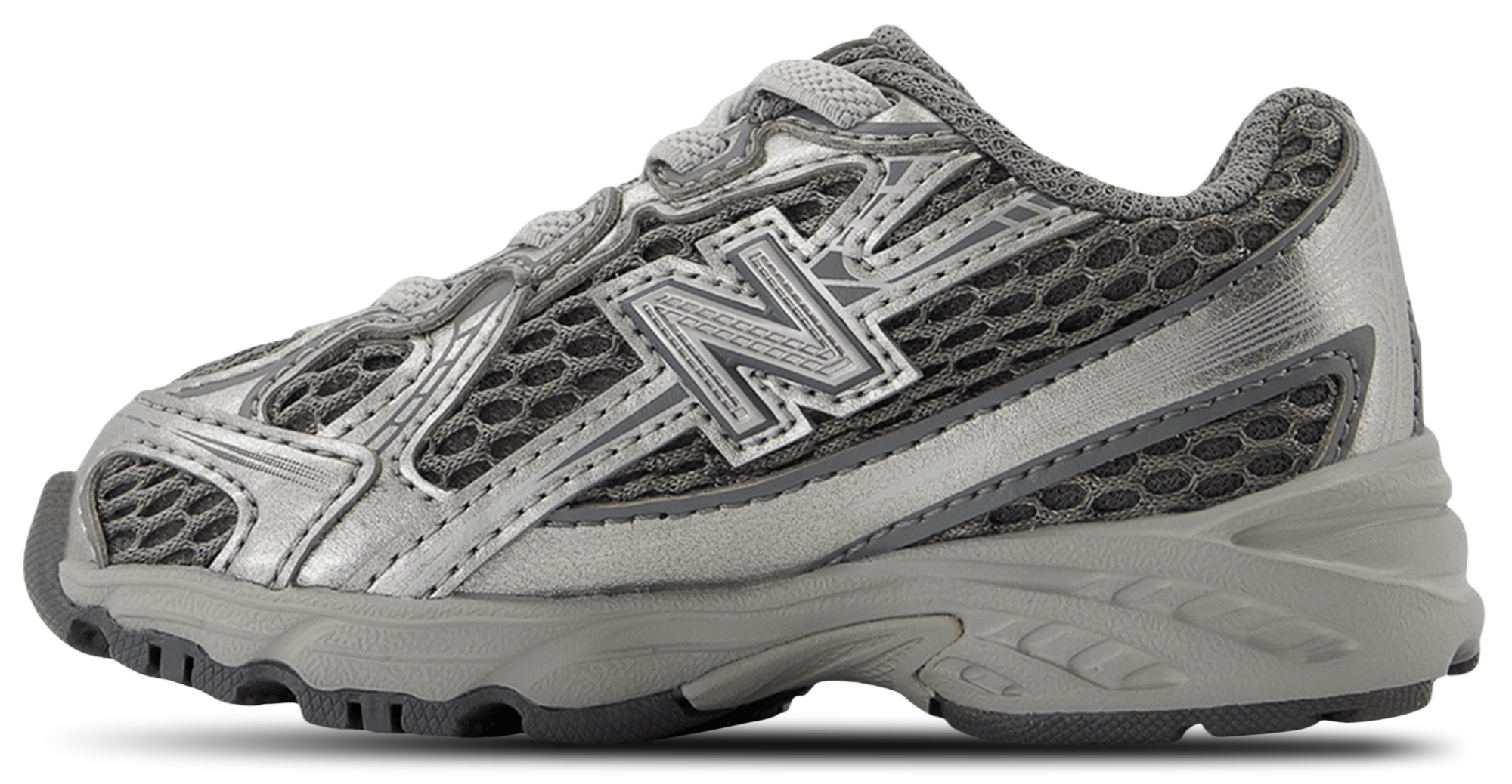 New Balance 740 Bungee Lace - Bebes Chaussures – Harbor Grey-Silver Metallic