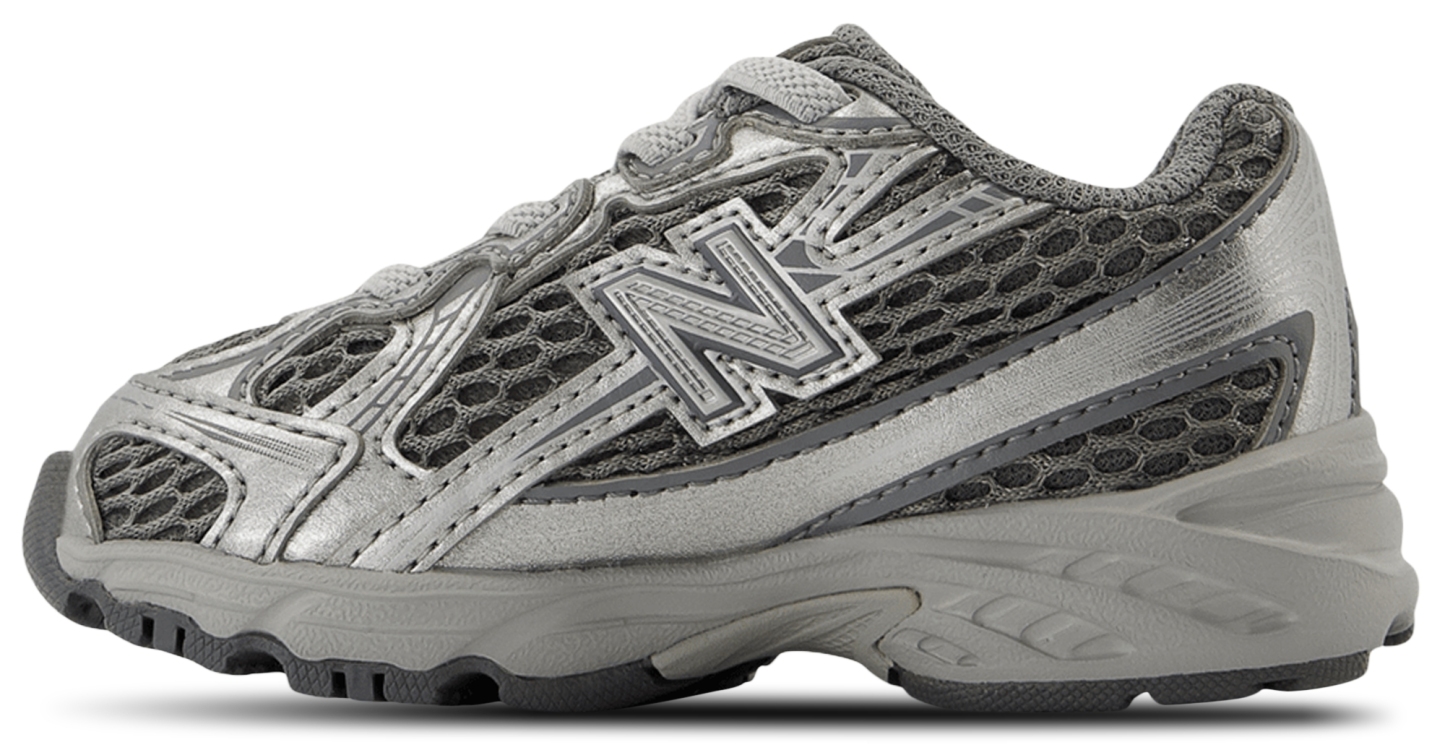 New Balance 740 Bungee Lace - Bebes Chaussures – Harbor Grey-Silver Metallic