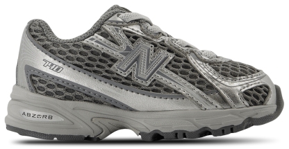 New Balance 740 Bungee Lace - Bebes Chaussures – Harbor Grey-Silver Metallic