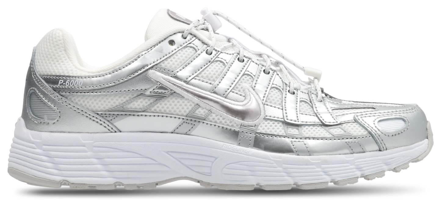 Nike P-6000 - Primaire-College Chaussures – White-Vast Grey-Mtlc Silver