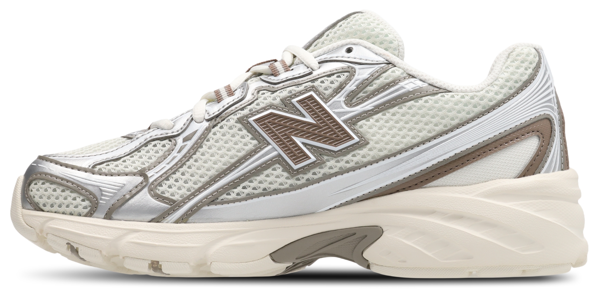 New Balance 740 - Femme Chaussures – Sea Salt-Arid Stone-Silver Metallic Mu2