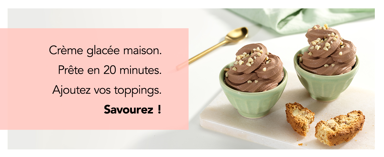 Cuisinart, machine &agrave; glace, ICE48E, sorbeti&egrave;re, glace &agrave; l'italienne maison, cr&egrave;me glac&eacute;e maison