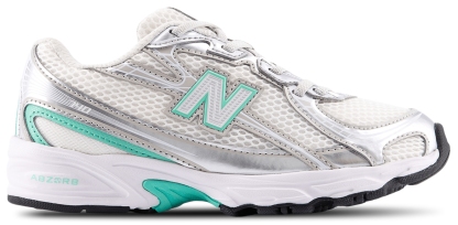 New Balance 740 Bungee Lace - Maternelle Chaussures – Silver Metallic-Deep End