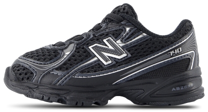 New Balance 740 Bungee Lace - Bebes Chaussures – Black-Silver Metallic