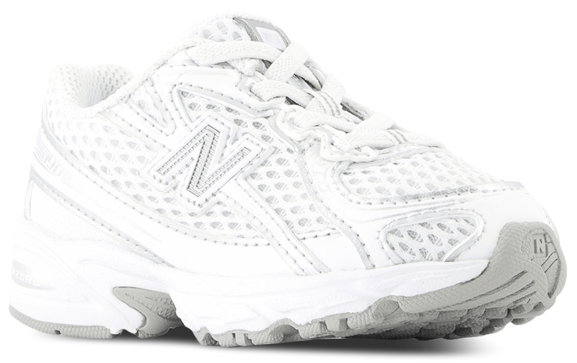 New Balance 740 Bungee Lace - Bebes Chaussures – White-Silver Metalic
