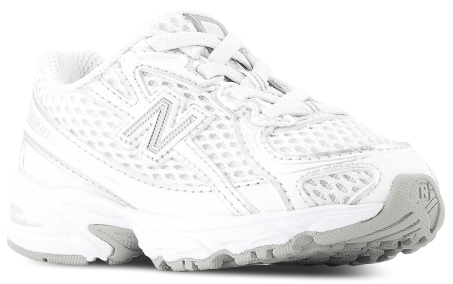 New Balance 740 Bungee Lace - Bebes Chaussures – White-Silver Metalic