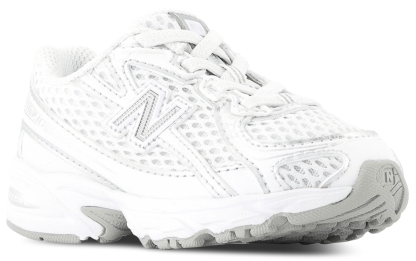 New Balance 740 Bungee Lace - Bebes Chaussures – White-Silver Metalic