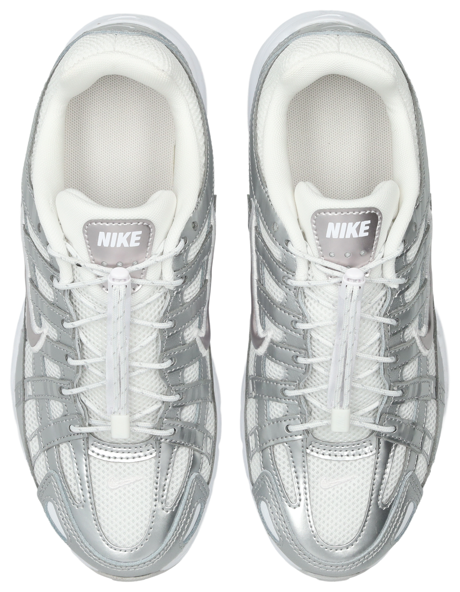 Nike P-6000 - Primaire-College Chaussures – White-Vast Grey-Mtlc Silver
