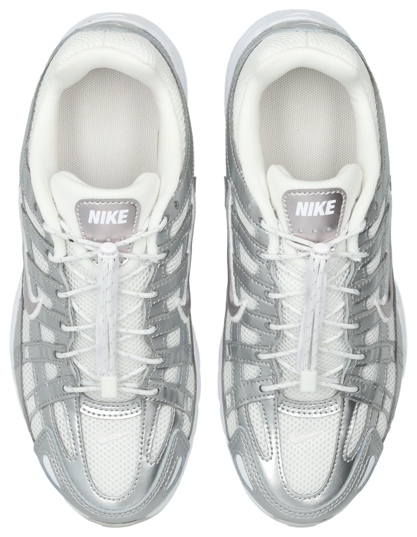 Nike P-6000 - Primaire-College Chaussures – White-Vast Grey-Mtlc Silver
