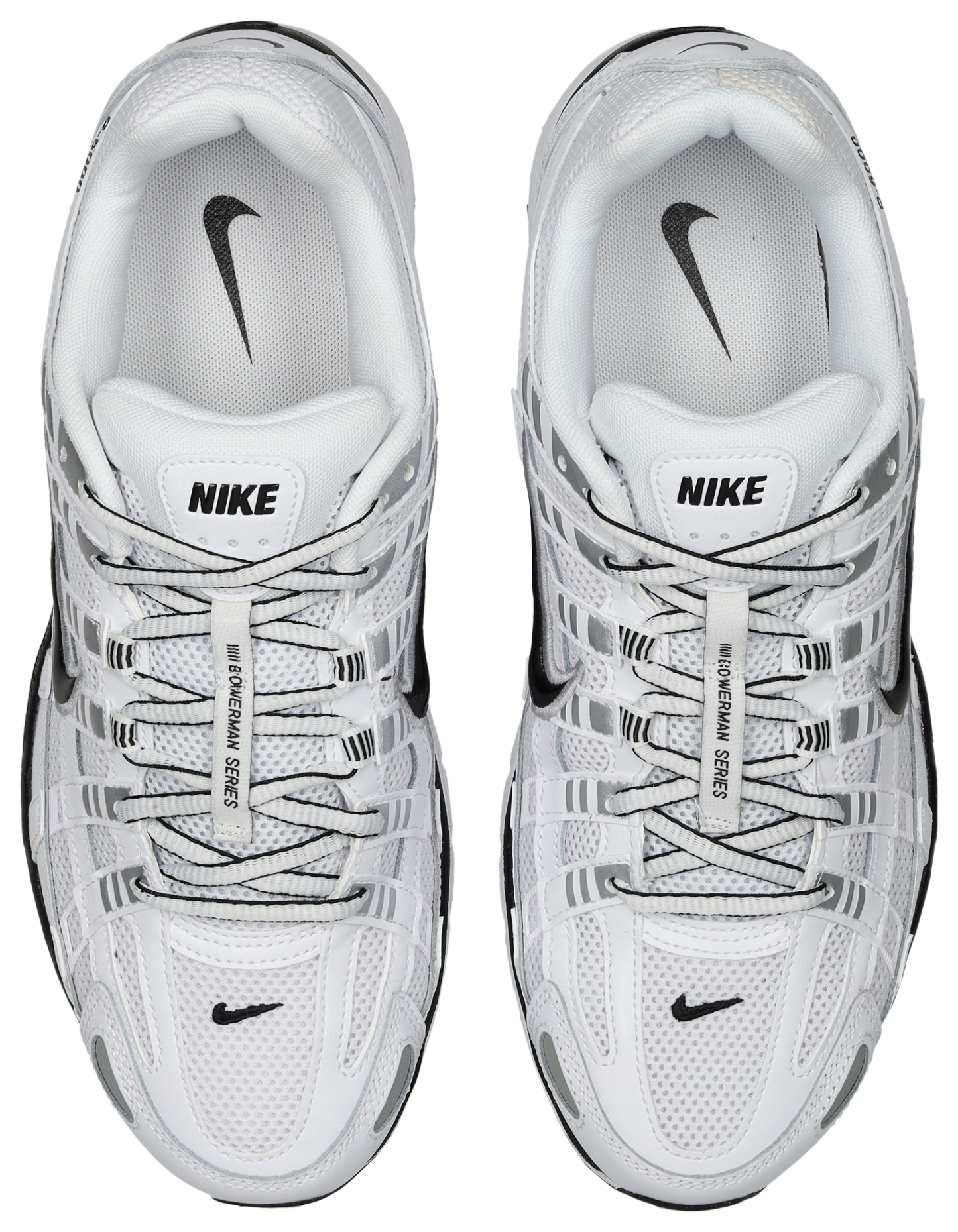 Nike P-6000 - Homme Chaussures – White-Black-Metallic Silver