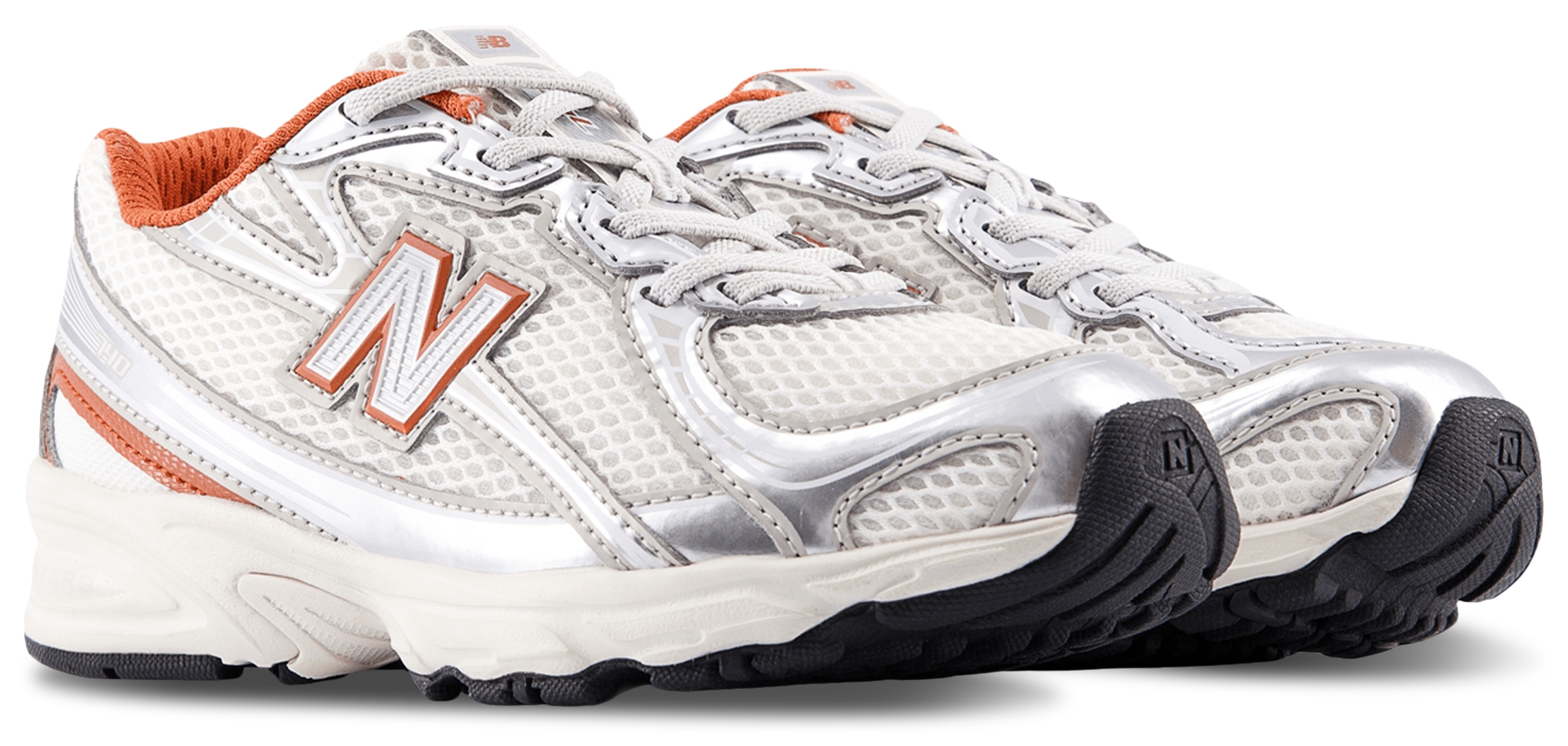 New Balance 740 Bungee Lace - Maternelle Chaussures – Silver Metallic-Cinnamon