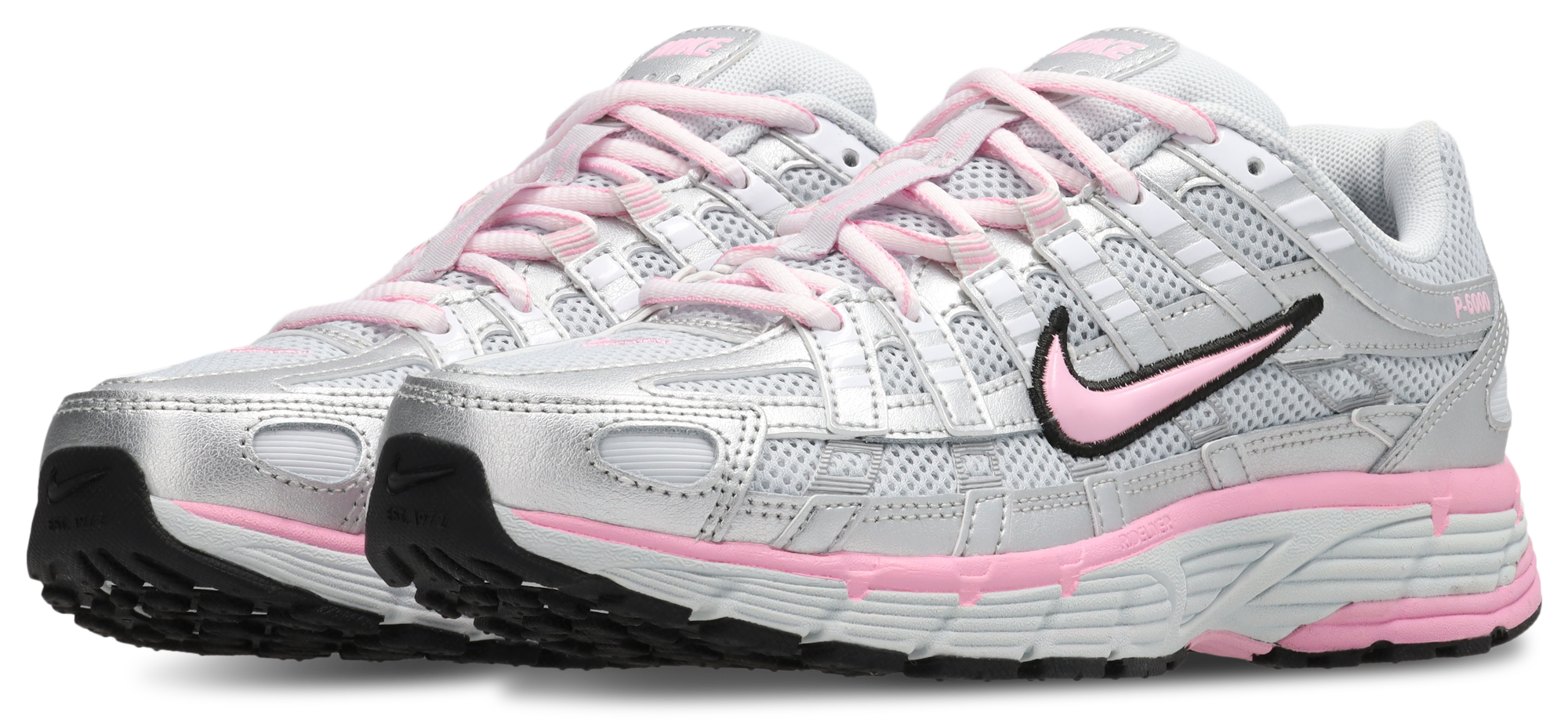 Nike P-6000 - Femme Chaussures – Pure Platinum-Pink Rise-Metallic Silver