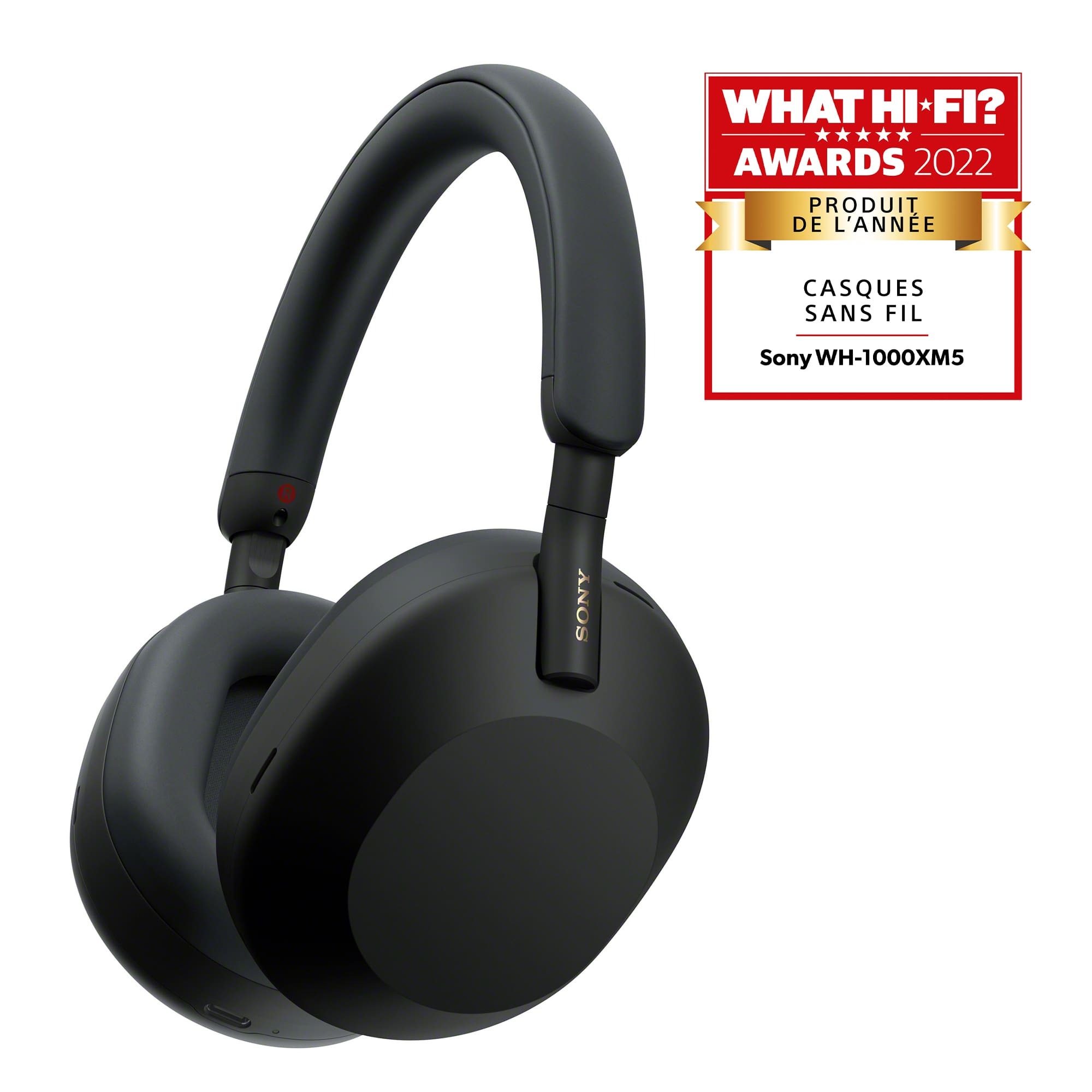 Casque audio arceau sans fil Sothtny WH1000XM5 noir à réduction de bruit