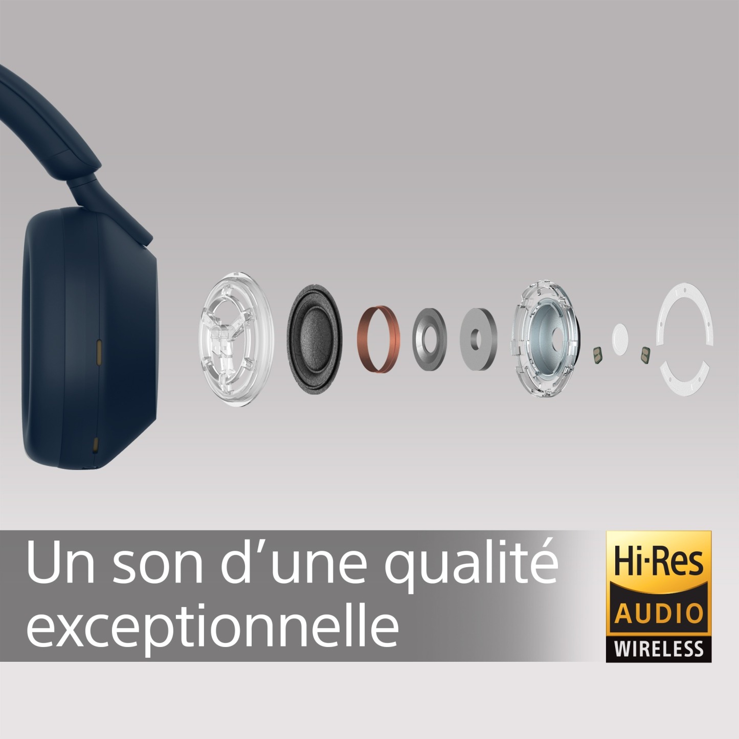 Casque audio arceau sans fil Sothtny WH1000XM5 noir à réduction de bruit
