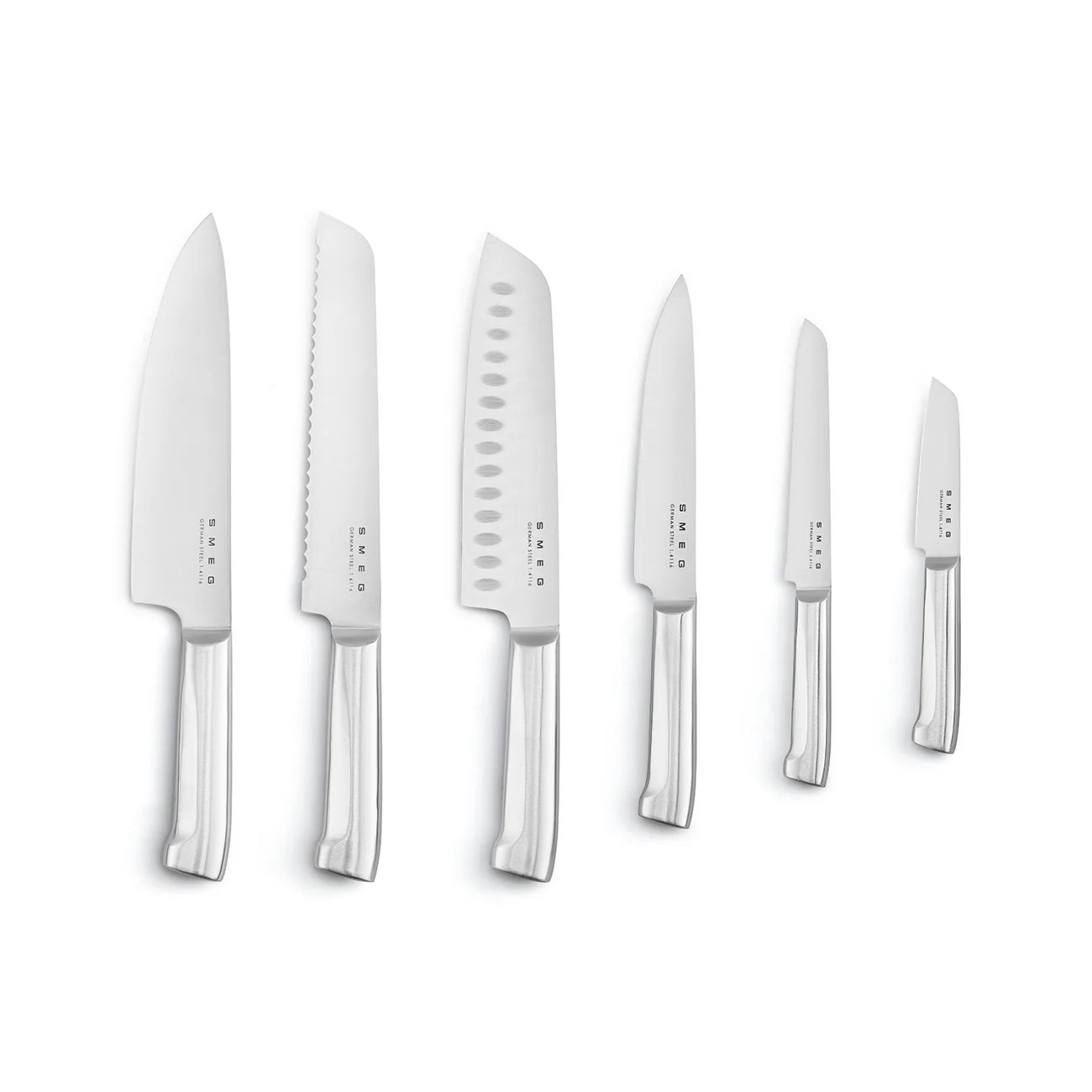 SMthtEG Retro-Style 6-Piece Knife Block Set