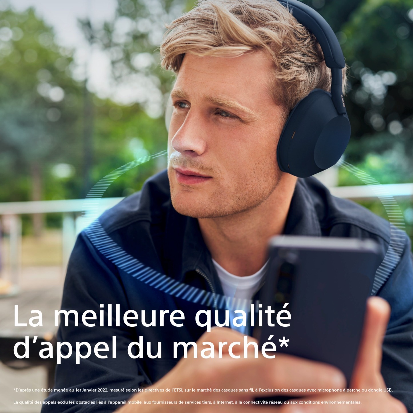 Casque audio arceau sans fil Sothtny WH1000XM5 noir à réduction de bruit