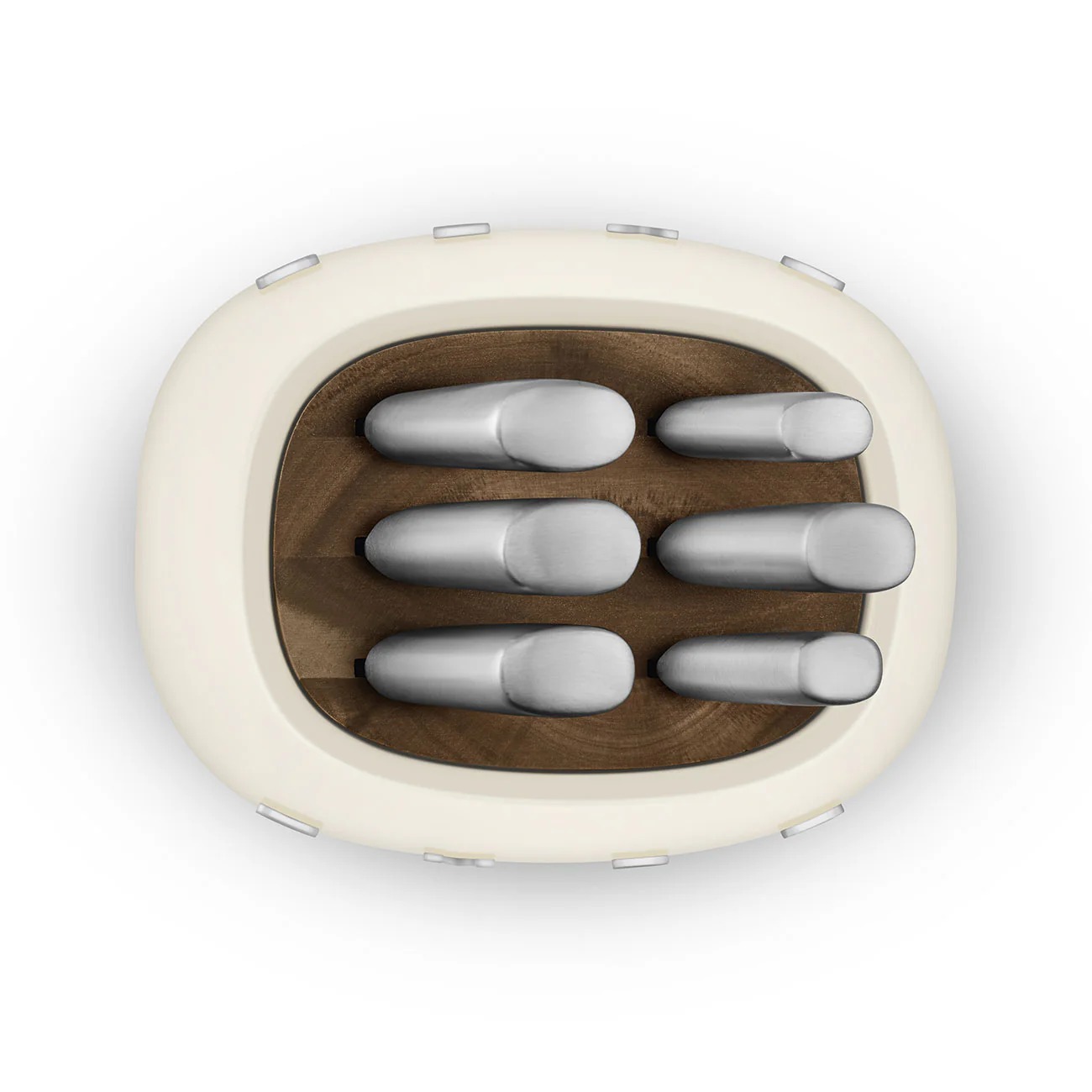 SMthtEG Retro-Style 6-Piece Knife Block Set