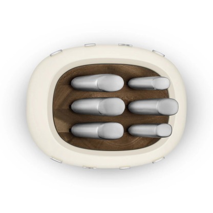 SMthtEG Retro-Style 6-Piece Knife Block Set