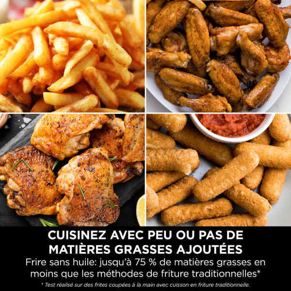 Friteuse Nithtnja Double Stack DualZone SL400EU 2470 W Noir et Gris