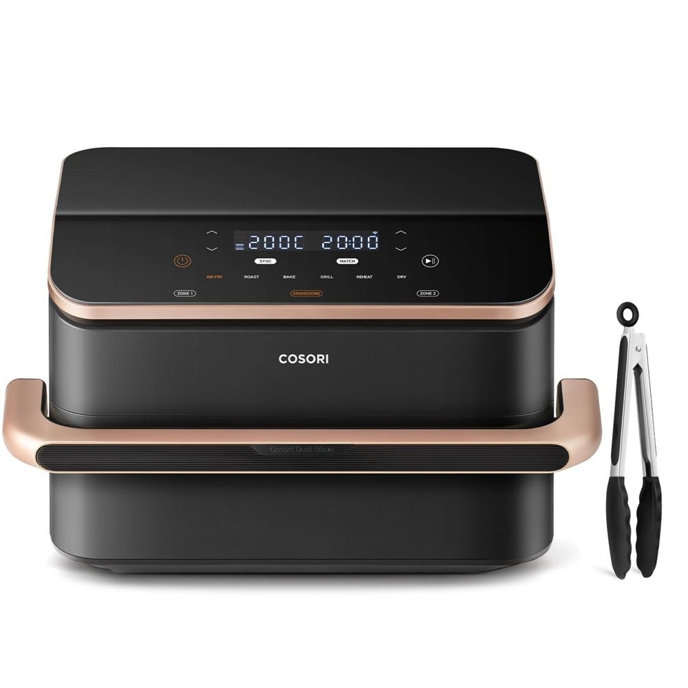 Friteuse sans huile Costhtori Dual Blaze Twinfry Chef Edition 2 800 W Noir