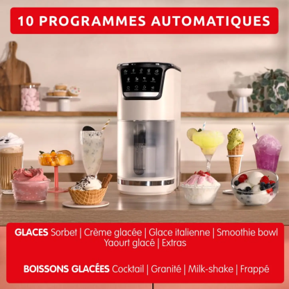 Moulinex Dolci, Machine à glaces, 10 programmes, Nettoyage automatique