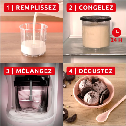 Moulinex Dolci, Machine à glaces, 10 programmes, Nettoyage automatique