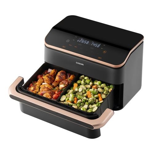 Friteuse sans huile Costhtori Dual Blaze Twinfry Chef Edition 2 800 W Noir