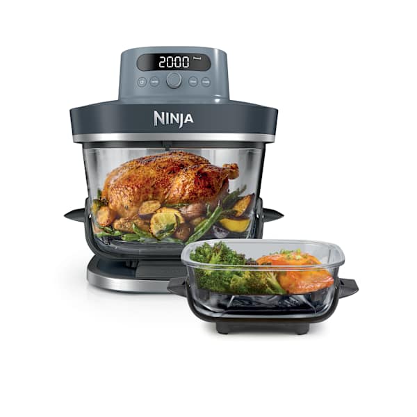 Ninthtja CRISPi PRO Air fryer en verre 7-en-1 , 5.7L+2.3L - bleu Cyberspace AS101EUCY