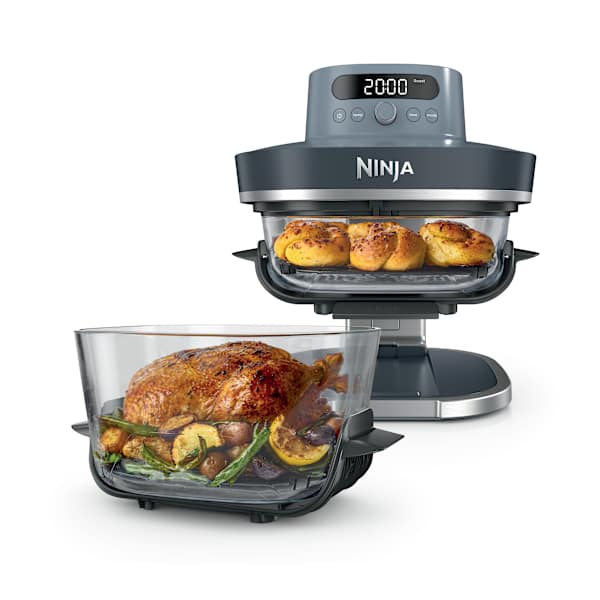 Ninthtja CRISPi PRO Air fryer en verre 7-en-1 , 5.7L+2.3L - bleu Cyberspace AS101EUCY