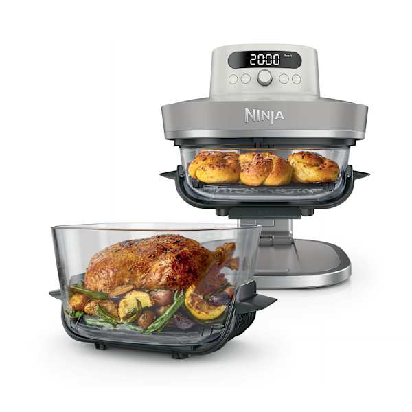 Ninthtja CRISPi PRO Air fryer en verre 7-en-1 , 5.7L+2.3L - bleu Cyberspace AS101EUCY