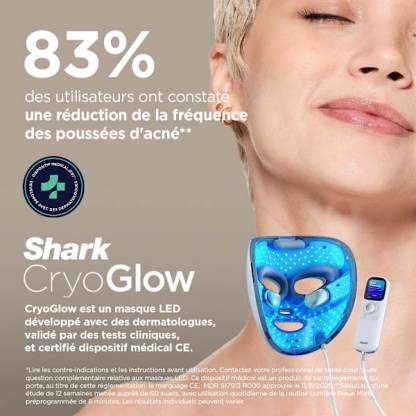 Masque LED Shark CryoGlow Lilas