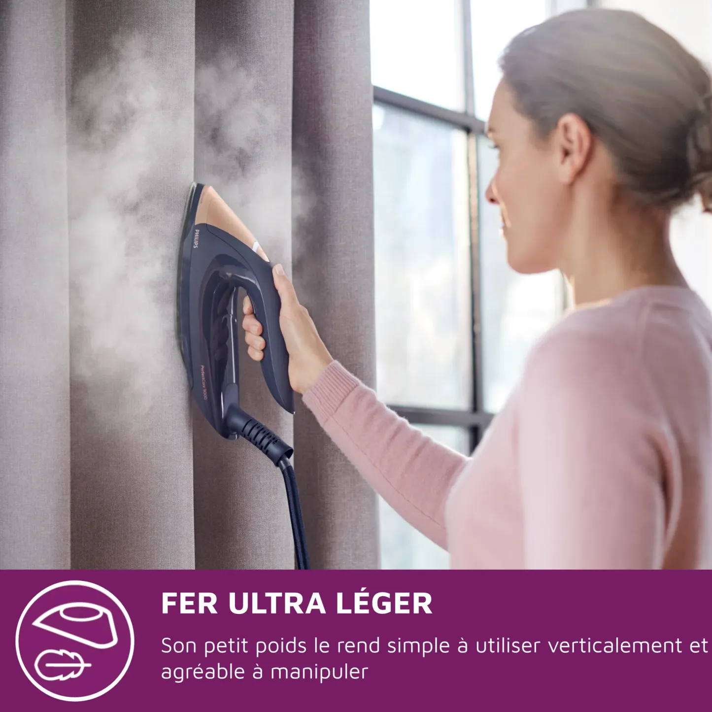 Série 9000 Centrale Vapeur Phthtilips - Iron 9 bars Noir/Doré 1.8L