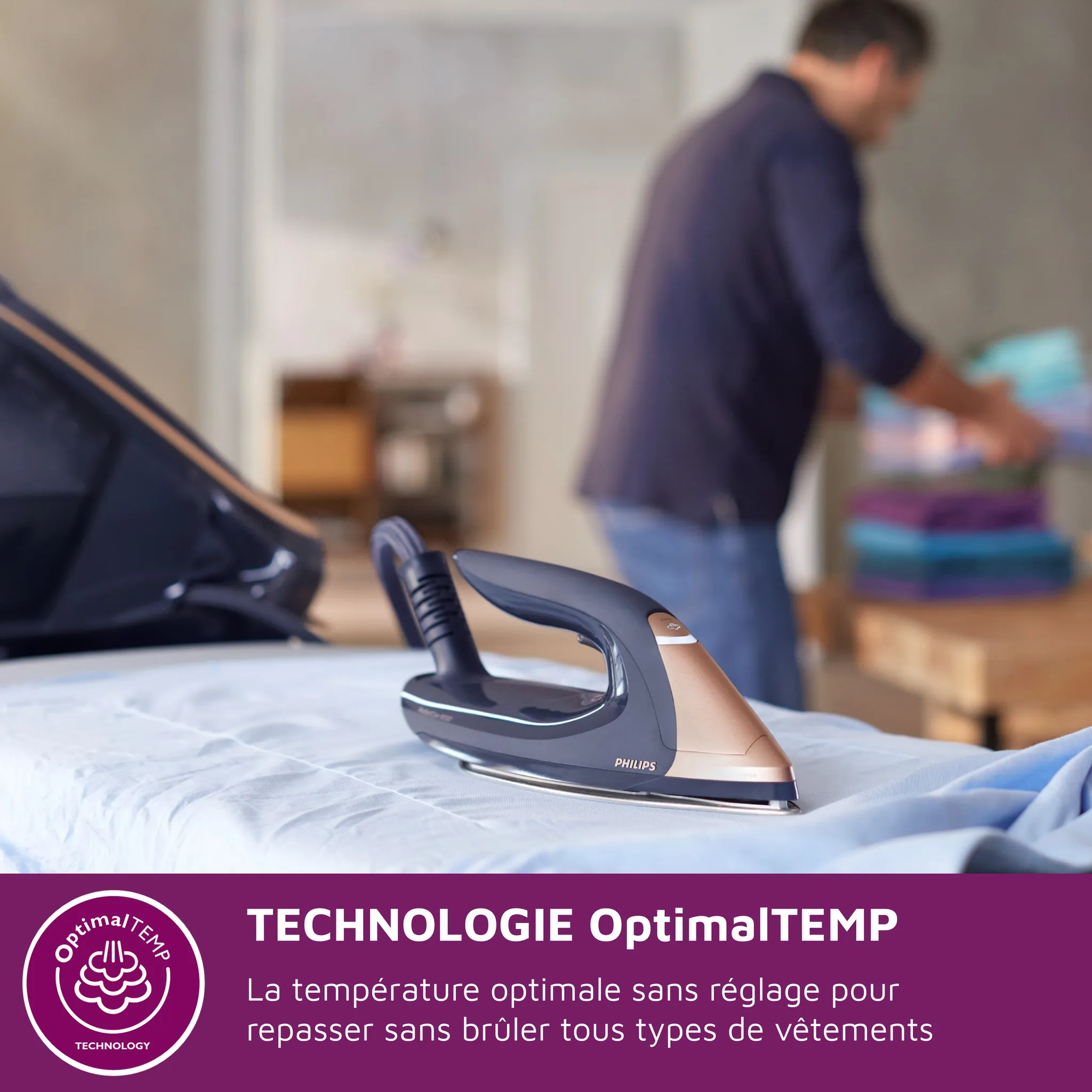 Série 9000 Centrale Vapeur Phthtilips - Iron 9 bars Noir/Doré 1.8L